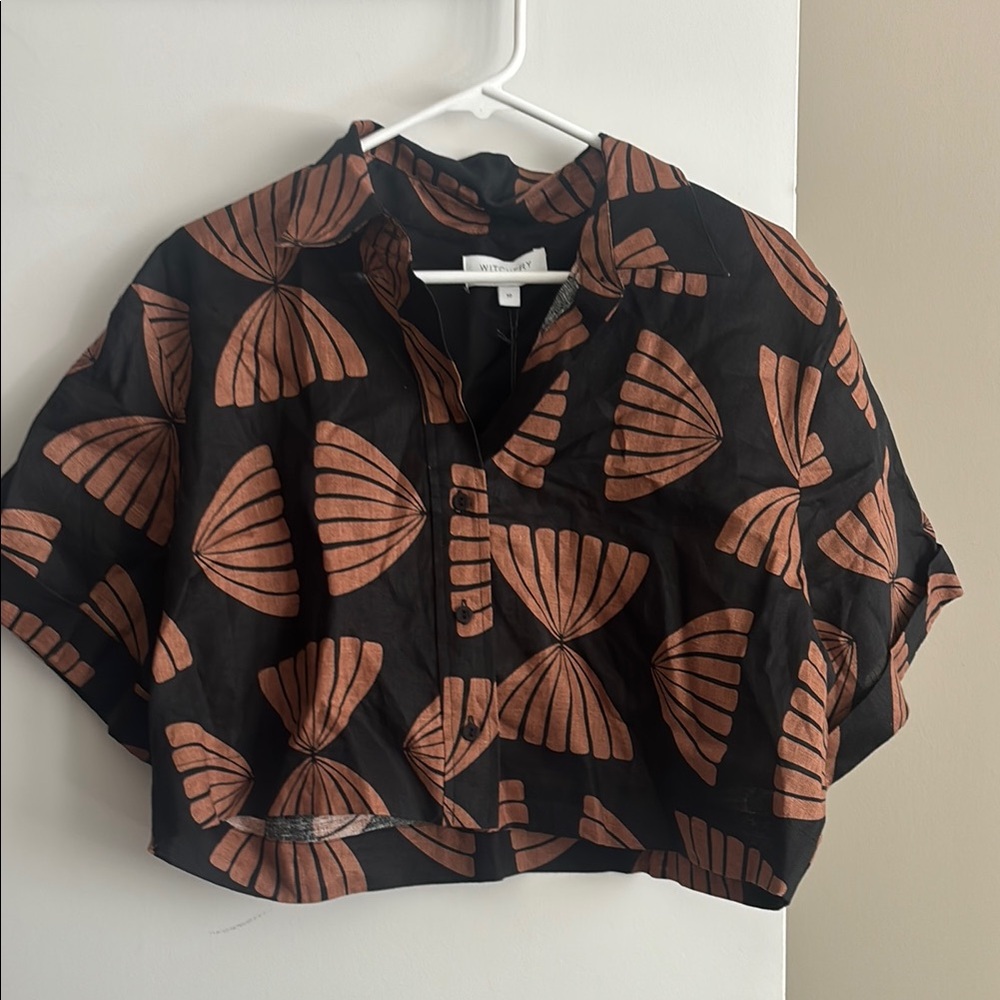 Witchery Black and Tan Patterned Apparel